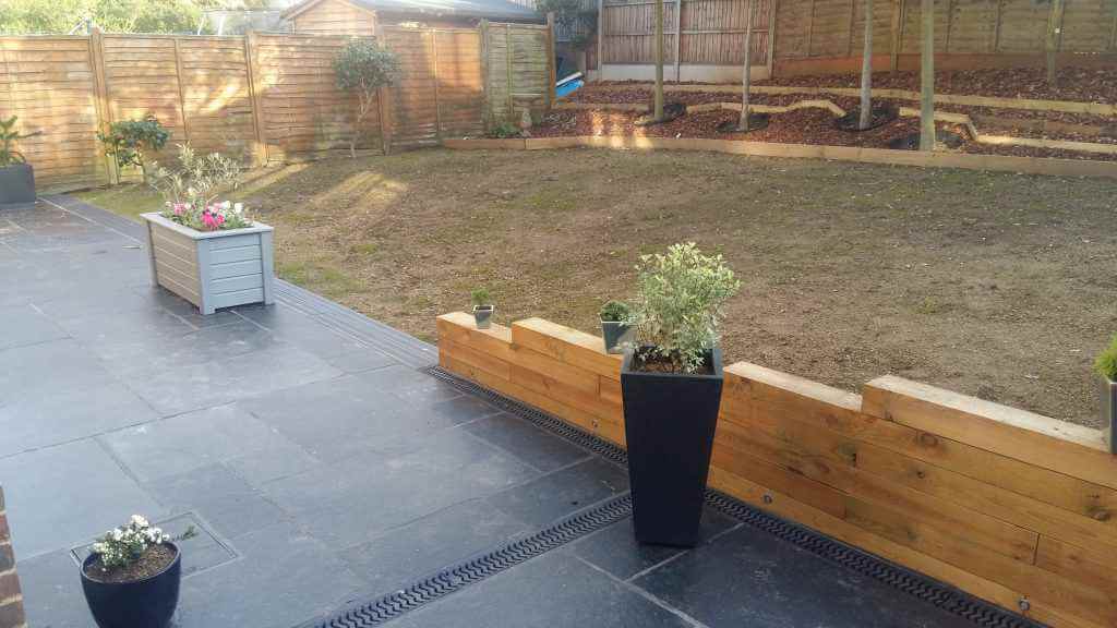 View of finished garden makeover