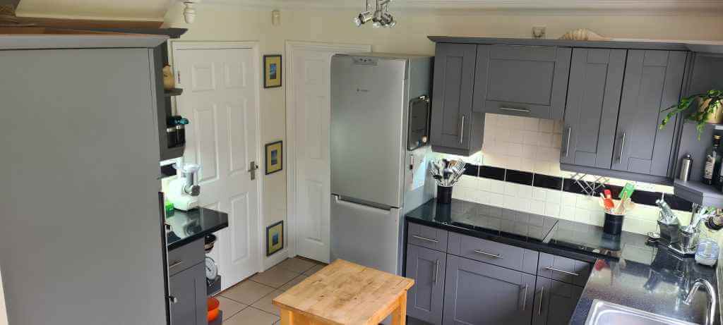 Image of completed kitchen cupboard makeover