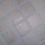 mosaic tiles with epoxy grout closeup