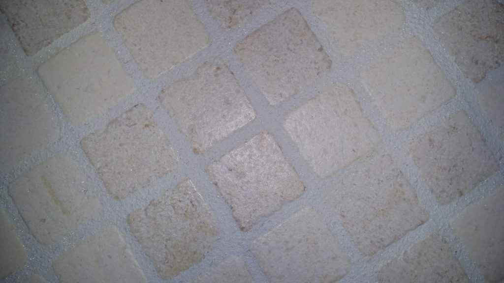 mosaic tiles with epoxy grout closeup