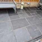 slate patio after being fully refurbed