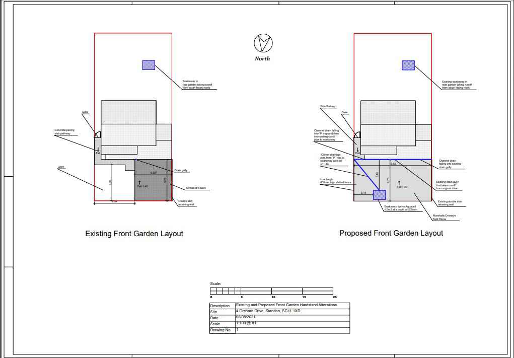 Plans detailing proposed alterations