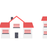 Small, medium and large houses